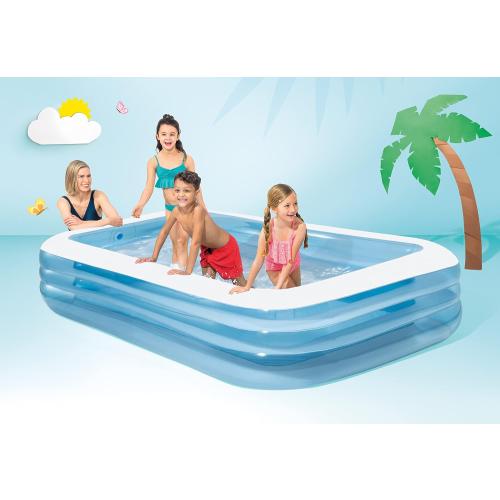 INTEX 58484EP Swim Center Inflatable Family Pool: 277 Gallon Capacity – 120 x 72 x 22 – Blue