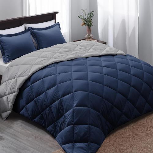 Basic Beyond Queen Comforter  - Navy Blue