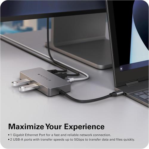 HyperDrive 5 Port USB C Hub - 86W Power Delivery, 4K HDMI, Ethernet, 5Gbps USB-A, USB Hub for Laptop, Chromebooks, and USB-C Compatible Devices