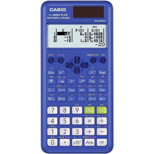 Casio fx-300ES Plus 2nd Edition – Standard Scientific Calculator | 262 Functions, Natural Textbook Display℠ | Ideal for Middle School, High School Math, Statistics & Algebra | Blue