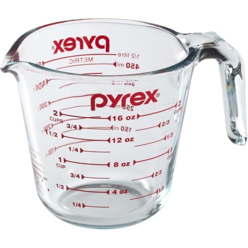 Pyrex Prepware 2-Piece Glass Measuring Set, 1 and 2-Cup, 2 Pack, Clear