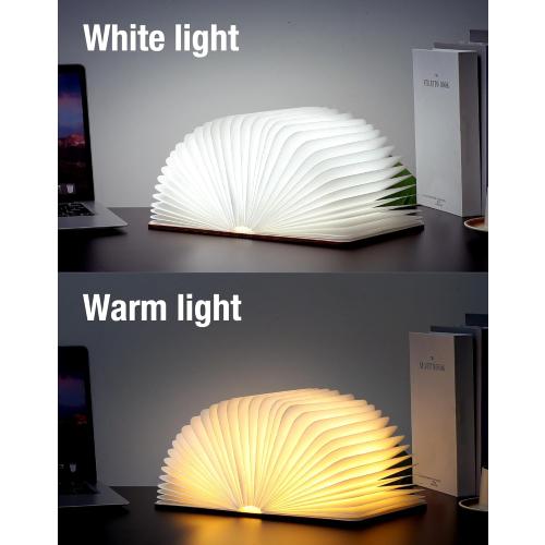 8.3 Inch Wooden Book Lamp, Book Lovers Gifts,Teacher Appreciation Gifts for Women, LED Ambient Lighting, Magnetic Mood Lighting for Home&Library Decor (Walnut)