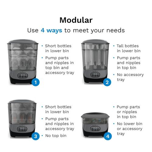 Baby Brezza Bottle Sterilizer and Dryer Advanced – 33% Faster - Largest Capacity Steam Sanitizer - Universal Sterilization Machine for All Bottles   Pump Parts - HEPA Air Filter, Charcoal ‼️could be missing or broken parts ‼️also comes with scratches and stains ‼️