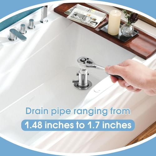 1.5 Inch Bathtub Drain Removal Tool, Bathtub Drain Extractor, Suitable for Removing Old, Damaged, Stubborn, Rusty Bathtub Drains, Strong Grip, No Slipping