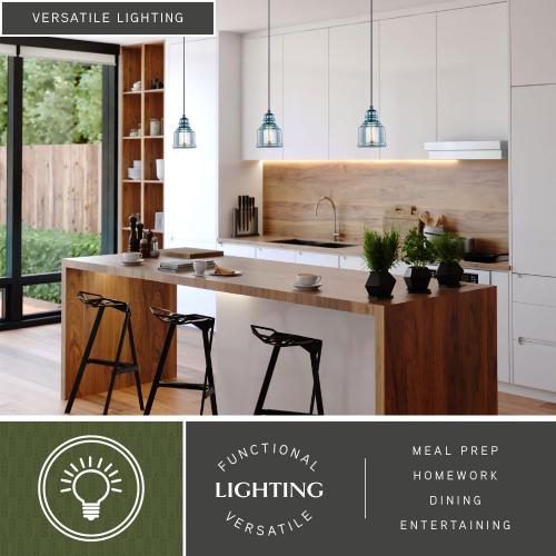 VAXCEL Millie Jar Mini Pendant for Kitchen Island, Farmhouse Ceiling Lighting, Oil Rubbed Bronze Finish, Smoke Blue Glass