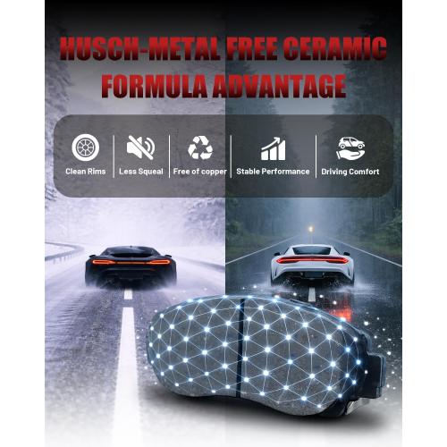 HUSCH Rear Ceramic Brake Pads Kit Fit For Dodge Durango, For Ram 1500