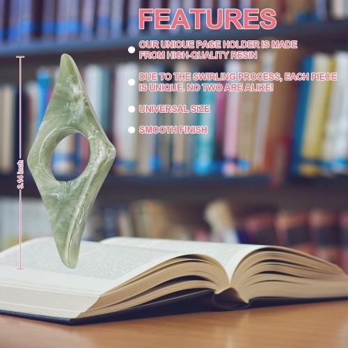 Kartterfly Thumb Page Holder 2Pack Energy Pattern Pink Green Book Markers | Finger reading aid for readers, ergonomic grip for one-hand reading, practical book accessory, fits all reading books