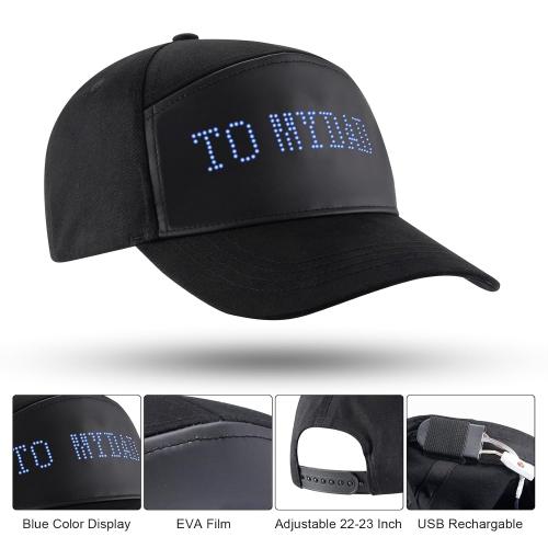 Smart LED Hat,  Screen Baseball Cap for Men Women | EVA Film Display, APP Controlled, USB Rechargeable, , for Party Concert Halloween Christmas Festival