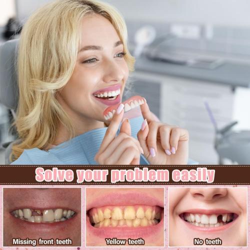 Snap on Veneers Teeth for Women and Men, Temporary Dentures False Teeth, Nature and Comfortable