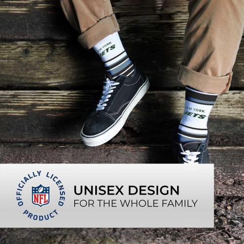 2 Pack One Size For Bare Feet unisex Nfl Adult Striped Dress Socks - Premium Quality