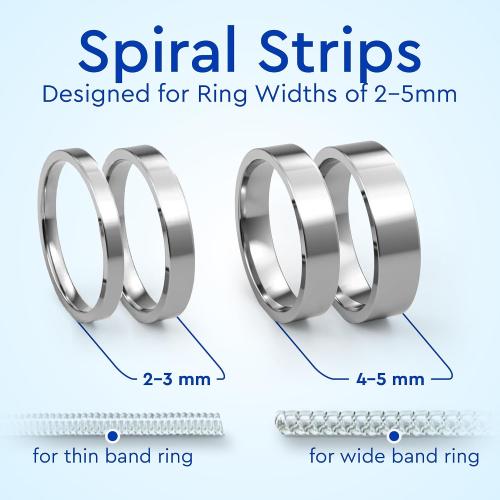 Ring Sizer Adjuster for Loose Rings - 12 Pack, Guards, Spacers & Tighteners, Fits Bands Up to 6mm, Reduces Size by 0.5-1.5, Invisible Design for Women & Men by 5 STARS UNITED