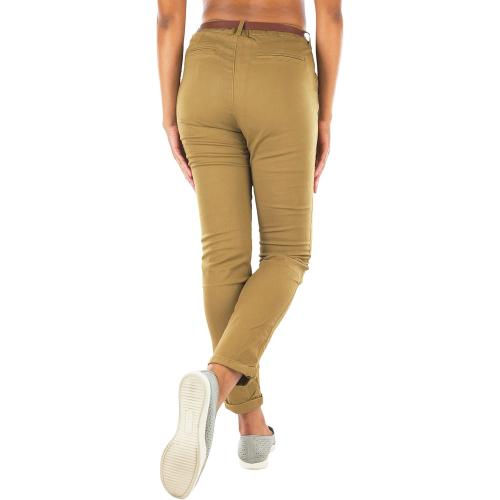 Small ToBeInStyle Women's Belted Bengaline Ankle Length Pants active usa