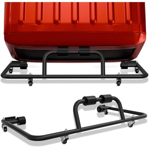 Adjustable Hard Top Carrier Hardtop Storage Cart Compatible with 1976-2025 Jeep Wrangler JK JL YJ TJ JKU JLU Unlimited and Newer Jeep Wrangler CJ-7 Sliding Bracket Rack Movable, 2/4 Door-Black