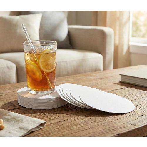 eSplanade Disposable Coaster - Made with Paper (Set of 100) - Use and Throw Beer Coasters - Perfect for Bar, Hotel, Restaurant Purpose & Parties - Round