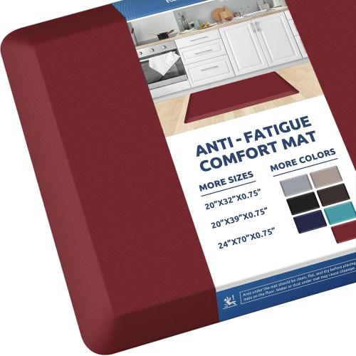0.8 Thick Kitchen Mat Cushioned Anti Fatigue Rug Comfort Floor Mats | Water-Resistant, Non-Slip, Easy to Clean Comfort Floor Mat for Kitchen, Sink & Office, Multiple Colors & Sizes, 32 x 20