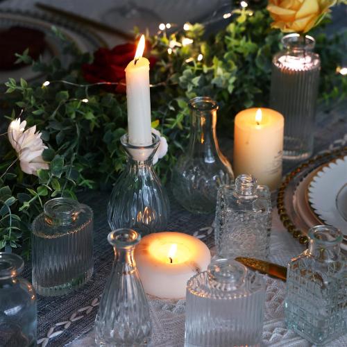 Fixwal 36pcs Glass Bud Vase Bulk Set, Clear Small Glass Vases for Flowers
