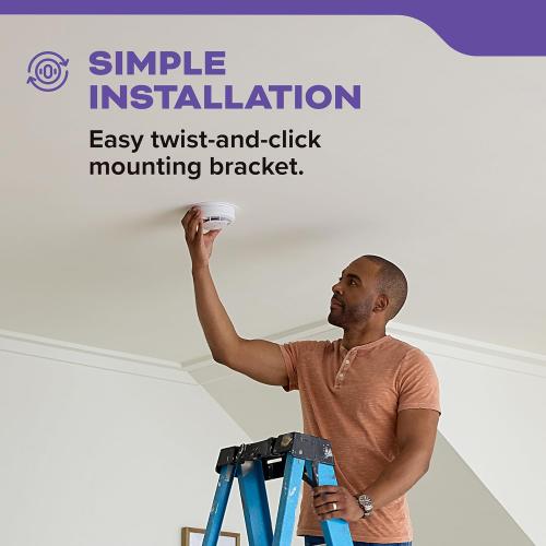 Kidde Hardwired Smoke & Carbon Monoxide Detector, 10-Year Battery Backup, Interconnectable LED Warning Light Indicators, 30CUA10