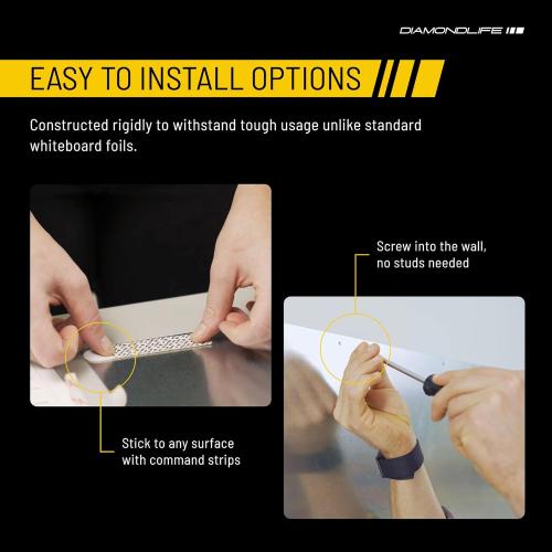 24x36 - Magnetic Board - Memo & Vision Board for Home, Office, and Classroom - Magnet Board for Kids - Pre-drilled Mounting Screws Included