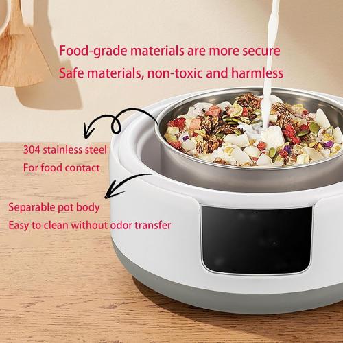 Yogurt Maker with 5 Glass Jars 1.2L Automatic Yogurt Maker with Temperature Control 36-Hour Fermentation Stainless Steel Design Suitable for Homemade Greek and Vegan Yogurt