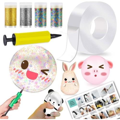 Nano Tape Bubble Kit - Water Balloon Version with 9.8ft Double Sided Tape & Syringe Toy, Craft Kit for Kids 4-8, Girls Toys, Gifts for Girls Boys 4, 5, 6, 7, 8, 9, 10, 11, 12 Years Old