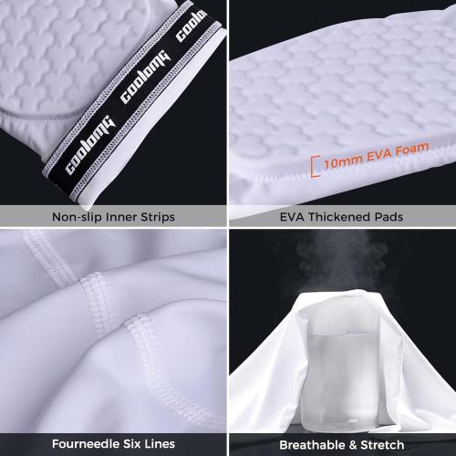 COOLOMG Padded Arm Sleeves Compression Elbow Pads for Volleyball Basketball Football Youth Kids Adult