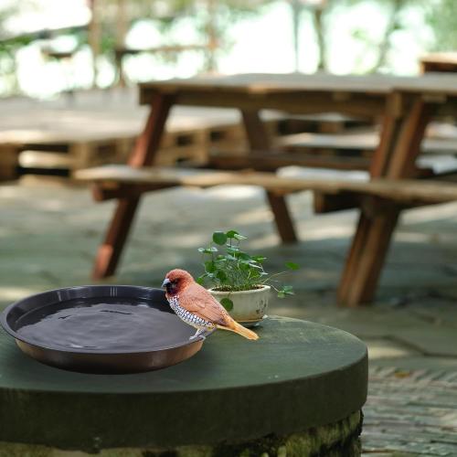 4 Pack 14 Inch Round Plant Saucers for Less 12 Inch Pot Indoors Outdoors Plant Trays for Pots Planter Saucer Plastic Drip Tray Planter Water Tray(Black, 13.8(4pcs))