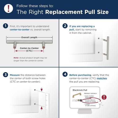 Amerock | Cabinet Pull | Polished Chrome | 6-5/16 inch (160 mm) Center-to-Center | Caliber | 1 Pack | Drawer Pull | Cabinet Handle | Cabinet Hardware