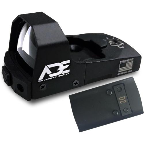 ADE RD3-006x Green Dot   D1 Rear Optic Mounting Plate/Adapter for All Glock (Non-MOS, Non-Aftermarket Slide) Standard Models,Canik TP9SF,Taurus GX4,TX22 GEN2,G3C,G3 with Factory Steel Sights Pistol