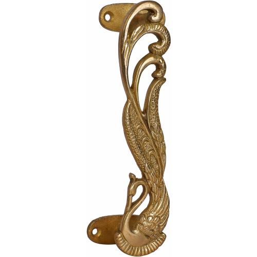 Size 7.3x2.2x1.5 set of 2 Wonderlist Handicrafts Indian Handmade Brass Décor Handle Pull Beautifully Handcrafted Design Brass Door Handle Pull (Peacock), 7.3x2.2x1.5 inches, HT-DOHA-01