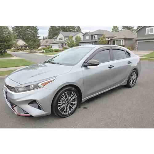 2019-2024 Tape-on Rain Guards for Kia Forte Side Window Deflector Visors EX FE GT LINE LXS Durable Tinted Vent Shade 2020 2021 2022 2023