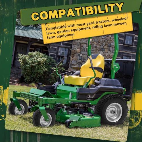 13x5.00-6 Flat Free Tire and Wheel Assemblies (2 Pack),13 x 5 x 6 Solid Rubbe Tires and Wheel for Riding Lawn Mower - With 3/4 Bushings (Extra 5/8 Bushings) and 3 Centered Hub (Gray)