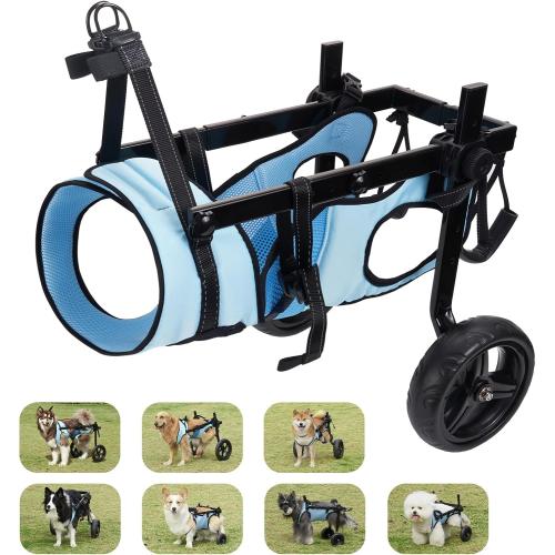Dog Wheelchair for Back Legs, Dog Wheelchair Cart, Doggy/cat Wheelchairs with Disabled Hind Legs Walking, Mobility Aids for Medium Large Pets Hind Limbs,Dogs Cart with Wheels,Light Weight,L