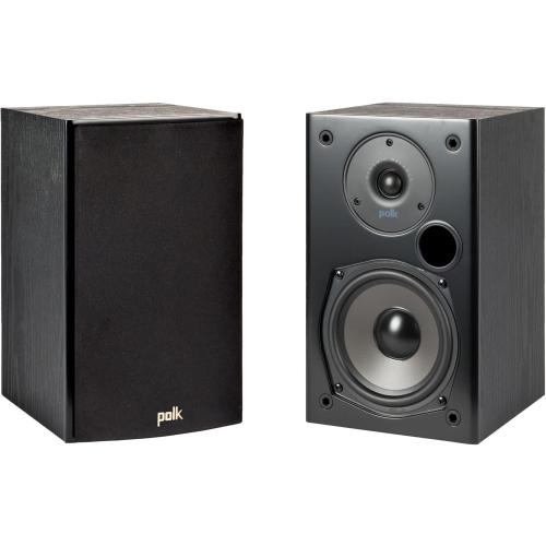Polk Audio T15 Home Theater and Stereo Bookshelf Speakers – Deep Bass Response, Dolby and DTS Surround, Wall-Mountable, Pair, Black