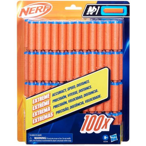 Nerf N Series N1 Darts, Includes 100 Darts, Compatible Only with Nerf N Series Blasters, Outdoor Games, Ages 8  (Amazon Exclusive)
