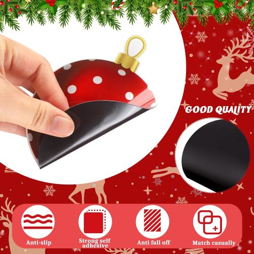 47 Pcs Christmas Garage Door Magnets Holiday Garage Magnets Decoration Merry Christmas Garage Door Decorations for Xmas Refrigerator Fridge Kitchen Car Outdoor(Buffalo Plaid)