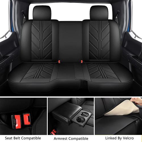 Pickup Seats Covers Compatible with Dodge Ram 1500 2009-2024 Limited Laramie Big Horn Truck Pleather Seat Covers Custom Fit Dodge Ram 2500 3500 (Black,5 Sets Full Seat)