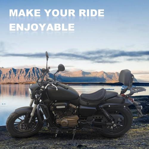 Foldable Motorcycle Gel Seat Cushion, Large 3D-Honeycomb Structure Shock Absorption & Breathable Motorcycle Gel Seat Pad for Long Rides (L)