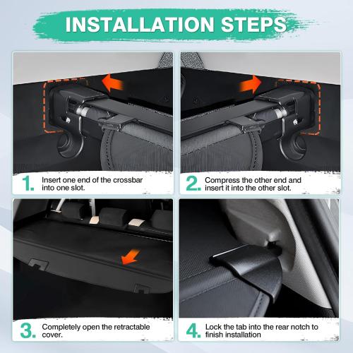 Powerty Cargo Cover for Mazda CX5 CX-5 2017-2024 2025 Accessories Retractable Trunk Cover Waterproof Trunk Security Cover Shielding Shade No Gap