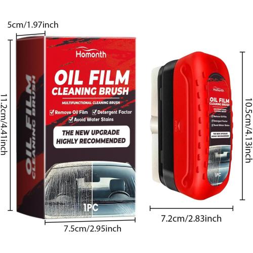Automotive Oil Film Cleaning Brush 2024 Glass Oil Film Remover for Car Window Windshield Cleaner Tool Glass Cleaning Board 120mL