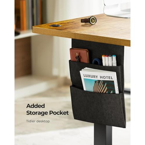 Marsail Standing Desk Adjustable Height Home Office Desk,48x24 Inch Electric Standing Desk, Stand up Desk with Storage Bag,Headphone Hook for Computer Workstations Desk 4 Memory Preset