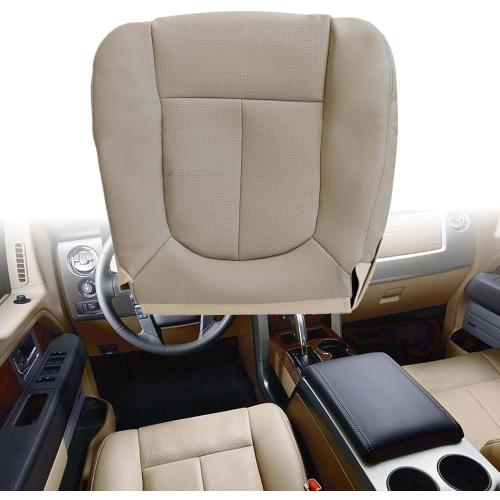 Front Driver & Passenger Bottom & Top Lean Back Replacement Perforated Microfiber Leather Seat Cover