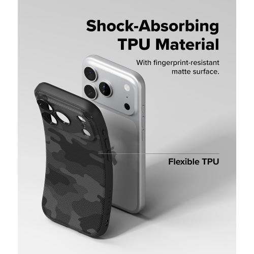 Ringke Onyx for iPhone 17 Pro Max Case, [Compatible with MagSafe] Oil & Dirt Resistant, Individual Lens Covers for Cameras, Non-Slip Enhanced Grip Lightweight Cover - Magnetic Camo Black