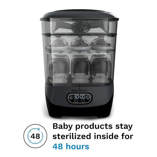 Baby Brezza Bottle Sterilizer and Dryer Advanced – 33% Faster - Largest Capacity Steam Sanitizer - Universal Sterilization Machine for All Bottles   Pump Parts - HEPA Air Filter, Charcoal ‼️could be missing or broken parts ‼️also comes with scratches and stains ‼️