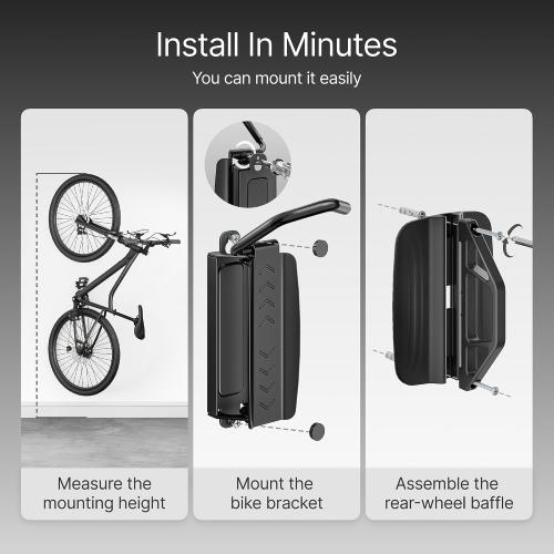 PEGZONE 4 Pack Bike Rack Garage, Bike Wall Mount Heavy Duty, Holds 77 Lbs, Swivel Bike Hangers for Garage, Adjustable Indoor Bike Storage for Bedroom Home Office, 4 Pack