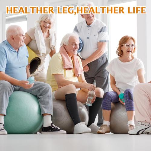 CASMON Zipper Compression Socks for Women & Men, 20-30 mmHg Closed Toe Knee High Support Sock, Medical Zip up Socks for Edema, Varicose Veins, Post-surgery, Swelling, Nurses, Pregnancy (1 Pair)