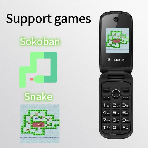 Black ASHATA F4 Senior Flip Phone, 2G SOS Big Mobile Phone with Powerful Flashlight, 1.77 Screen, Dual SIM, High Volume, Basic Cell Phone for Elderly, 1200mAh Battery, Easy to Use (US)