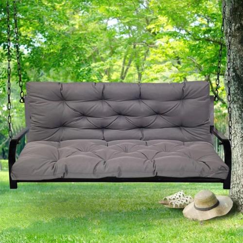 Cushioned Porch Swings, Outdoor Swing Cushions, Waterproof Swing Cushions 3 Seater Replacement with Backrest for Porch, Patio, Backyard, Garden and Lawn(Peacock Blue,48 * 40 * 4in)