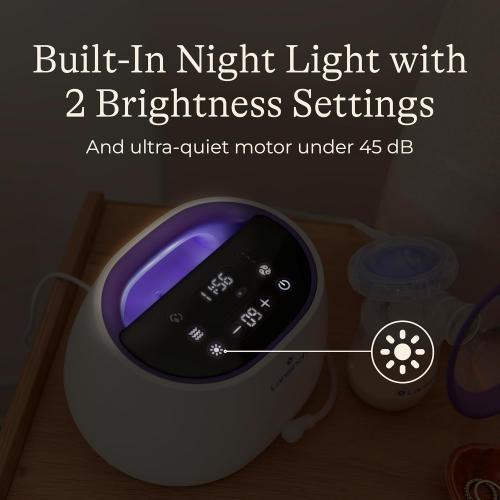 Lansinoh NaturalWave Double Electric Breast Pump | 3 Pumping Modes, 12 Levels Hospital Strength Suction, LED Display, Leak-Resistant, 5 Breast Flange Sizes Included