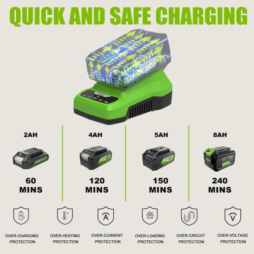 Powilling 24V CAF806 Battery Charger Replacement for Greenworks 24V Battery