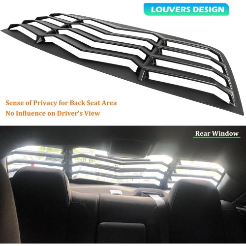 Bonbo Rear Window Louver Fits for Dodge Challenger 2008-2022 2023 in GT Lambo Style Custom Fit Windshield Sun Shade Cover ABS (Matte Black)